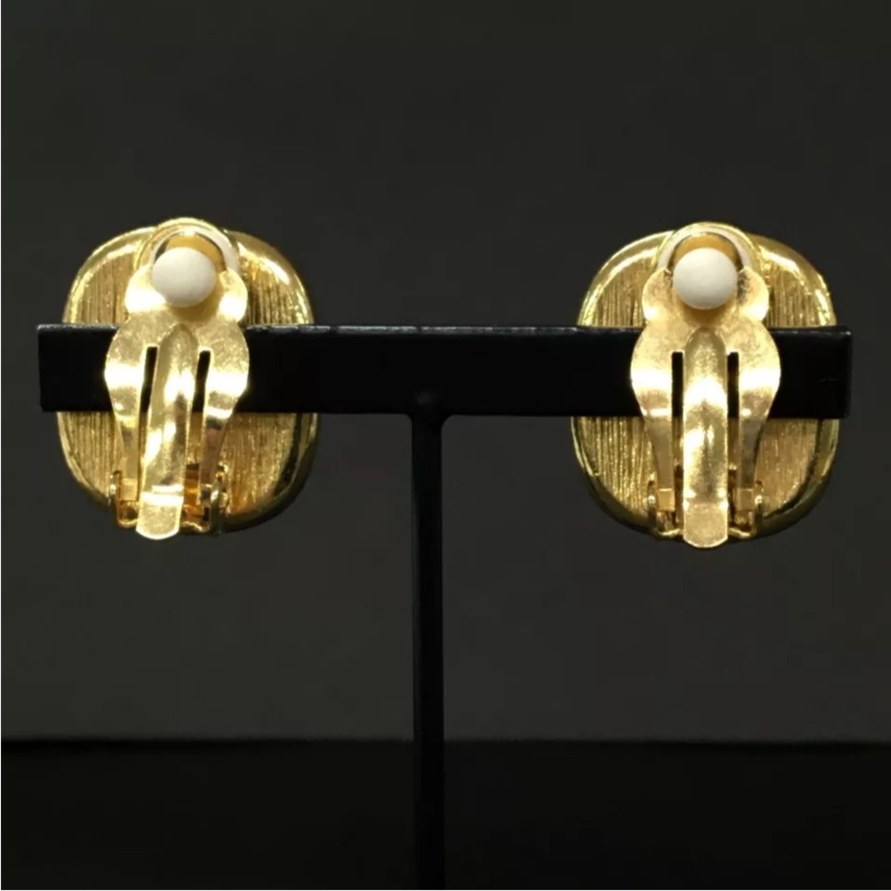 GIVENCHY Blue & Gold Tone Earrings - Picture 4 of 8